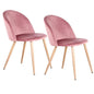 EGOONM Un set di 2 sedie da pranzo con morbidi velluto e piedini in metallo per cucina, sala da pranzo, soggiorno, lounge (rosa/verde/blu)
