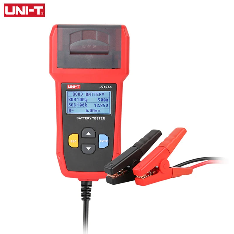 UNI-T Tester batteria per auto UT673A UT675A 12V 24V DC Tester di carico Misuratore di capacità Controllo batteria Test di avviamento del circuito di ricarica