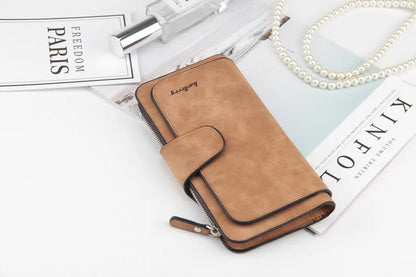 Nuovi portafogli da donna alla moda, lunghi, in PU di alta qualità, porta carte classico con cerniera per monete