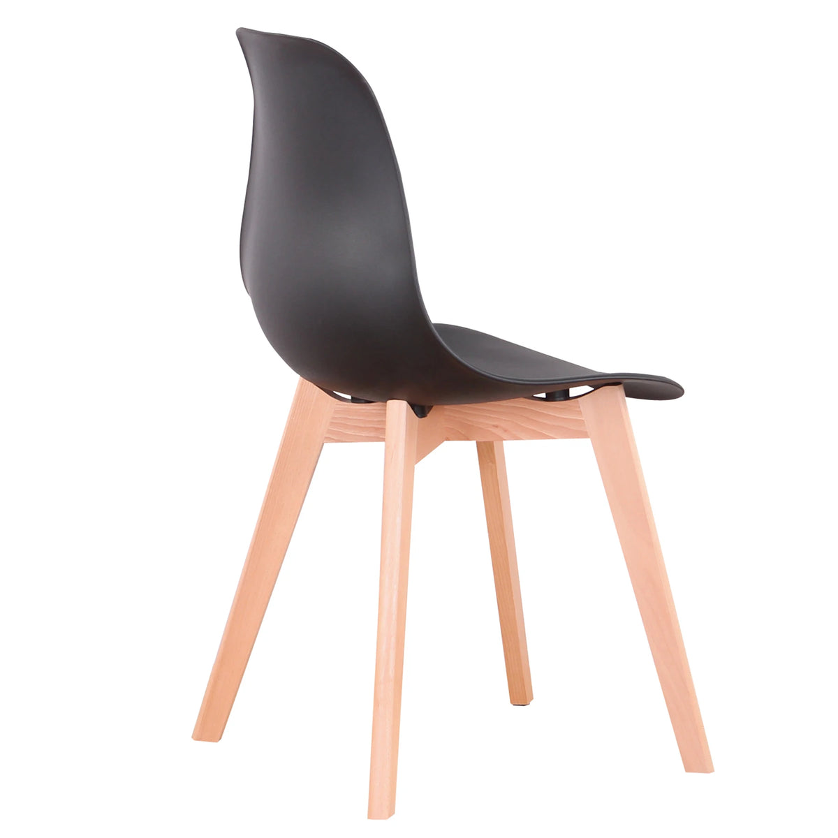 EGOONM Set di 4 sedie da pranzo medievali nordiche con gambe in legno massello per soggiorno sala da pranzo studio camera da letto (bianco/nero/grigio)