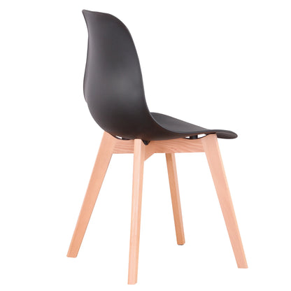 EGOONM Set di 4 sedie da pranzo medievali nordiche con gambe in legno massello per soggiorno sala da pranzo studio camera da letto (bianco/nero/grigio)