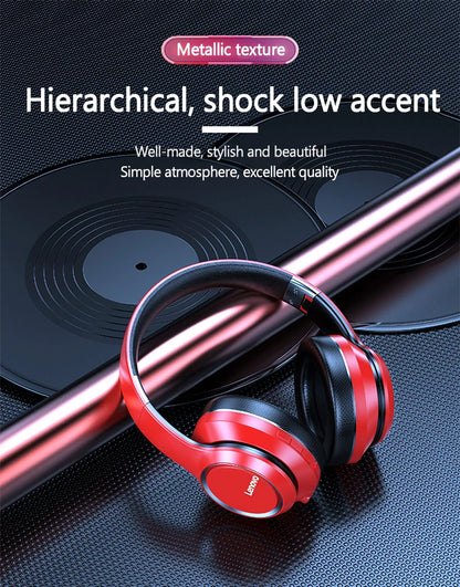 Lenovo HD200 Auricolari Bluetooth Over-ear Cuffie wireless pieghevoli per computer Cancellazione del rumore Cuffie da gioco stereo HIFI