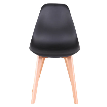 EGOONM Set di 4 sedie da pranzo medievali nordiche con gambe in legno massello per soggiorno sala da pranzo studio camera da letto (bianco/nero/grigio)