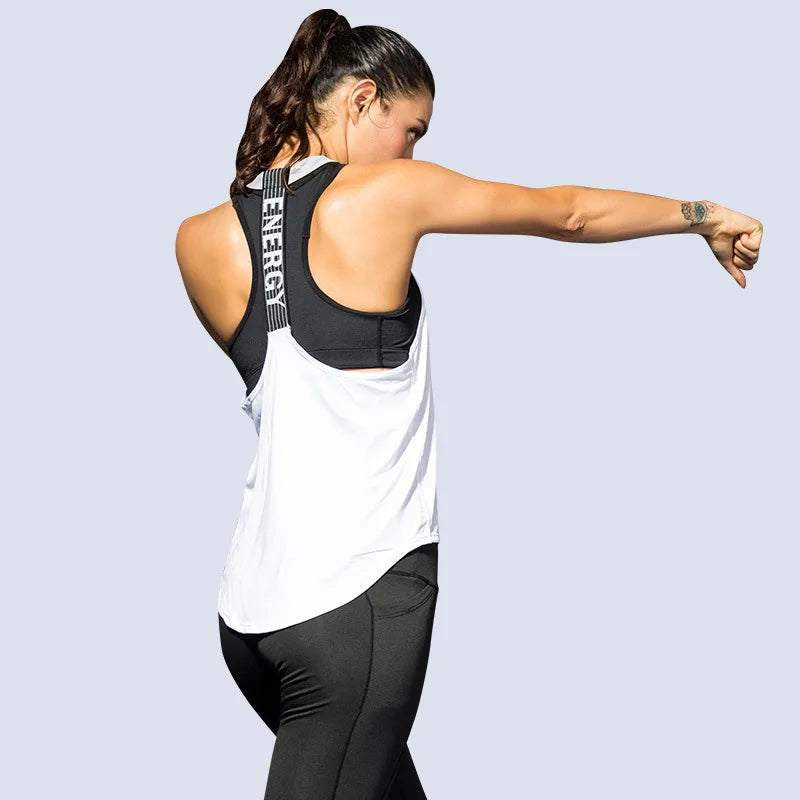2024 Top da palestra Top sportivo da donna Lettera Camicie senza schienale Top da yoga senza maniche Fitness Corsa Canotta ad asciugatura rapida Crop Top