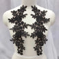 Applique in Pizzo per Abiti, Accessori Decorativi per Costumi, Colletti Fai-da-Te, Bordi per Cucito, Bianco e Nero