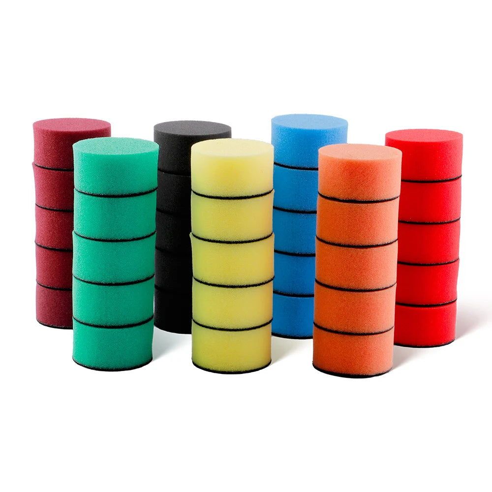 Kit di tamponi per lucidatura in spugna di schiuma con gancio e anello SPTA da 2 pollici (50 mm) per dettagli di piccole aree, taglio, lucidatura, finitura