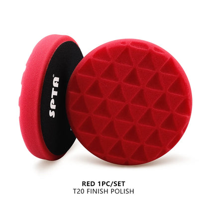 (Vendita singola) SPTA 5 "(125mm)/6"(150mm) triangolo tondo ceretta lucidatura spugna tampone lucidatura per Auto RO/DA macchina Auto Care