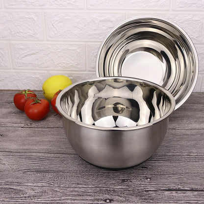 Ciotole per miscelazione in acciaio inossidabile (set da 7) Set di ciotole per insalata di frutta Set di ciotole per riporre utensili da cucina da cucina 18/20/22/24/26/28/30 cm