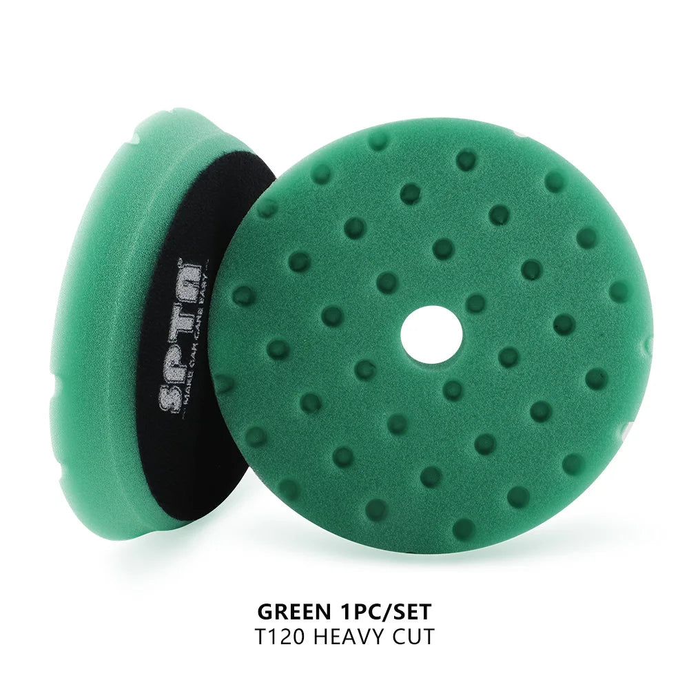 SPTA 1PC 5"(125mm)/6"(150mm) Kit di lucidatura CCS smussato Set di lucidatura per auto automatica Tampone in schiuma di spugna per lucidatore buffer RO/DA/GA