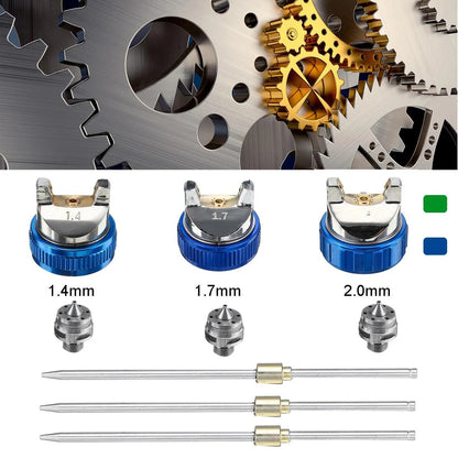 WENXING Pistola a spruzzo professionale HVLP 1.4 / 1.7 / 2.0mm Aerografo a gravità con ugello per verniciatura auto