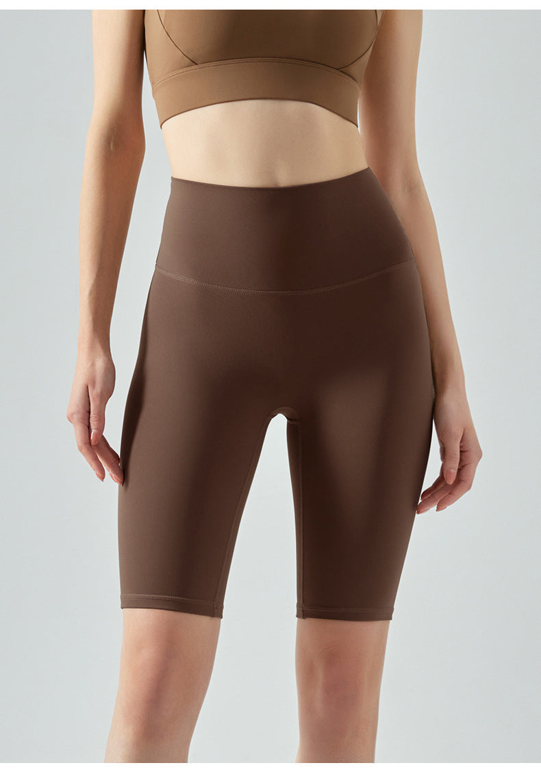 Lulu Yoga Pants Women's Summer High Waist Naked Riding Pants Quick-drying Hip-lifting Fitness Pants Sports Pants Yoga Shorts