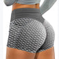European and American plus size Honeycomb Yoga Shorts Women's Sports Jacquard Triple Pants Honeycomb Pocket Fitness Yoga Shorts