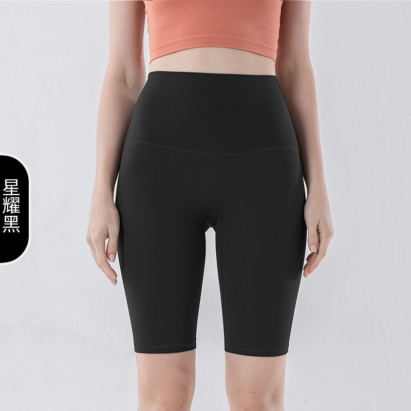 Lulu Yoga Pants Women's Summer High Waist Naked Riding Pants Quick-drying Hip-lifting Fitness Pants Sports Pants Yoga Shorts
