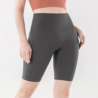 Lulu Yoga Pants Women's Summer High Waist Naked Riding Pants Quick-drying Hip-lifting Fitness Pants Sports Pants Yoga Shorts