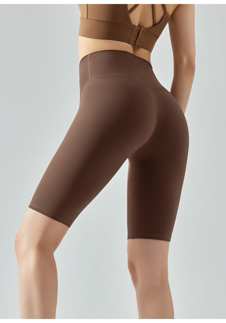 Lulu Yoga Pants Women's Summer High Waist Naked Riding Pants Quick-drying Hip-lifting Fitness Pants Sports Pants Yoga Shorts