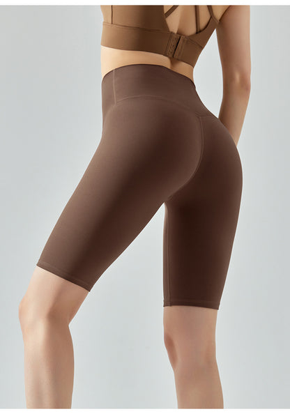 Lulu Yoga Pants Women's Summer High Waist Naked Riding Pants Quick-drying Hip-lifting Fitness Pants Sports Pants Yoga Shorts