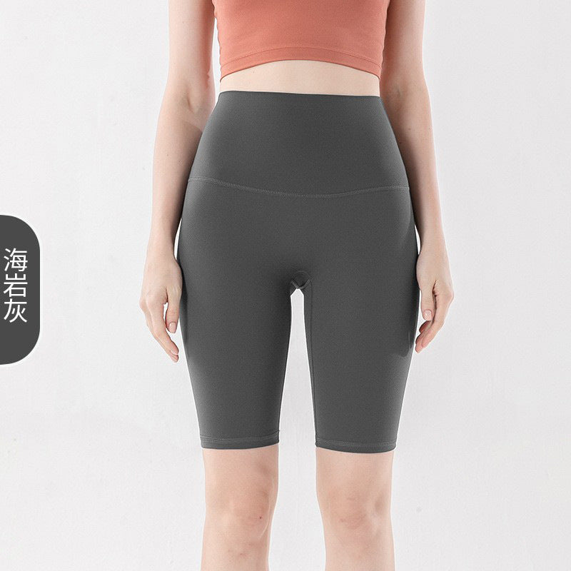 Lulu Yoga Pants Women's Summer High Waist Naked Riding Pants Quick-drying Hip-lifting Fitness Pants Sports Pants Yoga Shorts