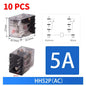 10 pz per relè di controllo miniaturizzati all'ingrosso piccolo relè intermedio AC 12V DC C24 AC220 HH52P HH53P HH54P HH62P HH63P HH64P