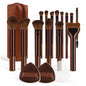 Set di Pennelli, Include 14 Pennelli per il Trucco + 1 Borsa per il Trucco + 2 Spugne per il Trucco, Contiene Pennello per Fondotinta, Pennello per Blush
