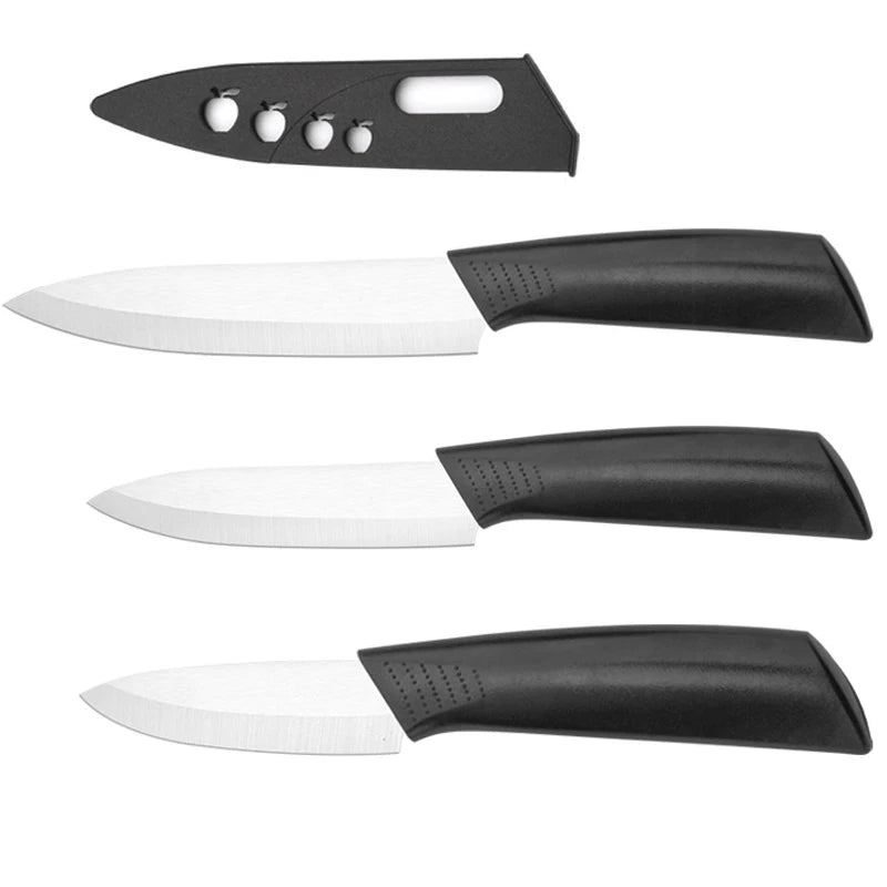 Coltello in ceramica da 3/4/5 pollici resistente all'ossidazione e senza ruggine, con custodia, portatile, per la preparazione di alimenti per neonati e bambini.