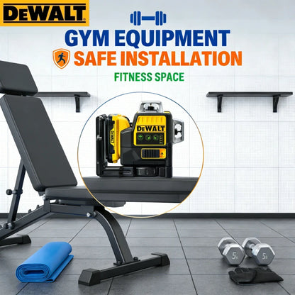 Dewalt DW089LG Livella Laser Verde con Batteria al Litio 12V, 3 Lati 360 Gradi Linee Orizzontali e Verticali Strumento di Misurazione per Esterni