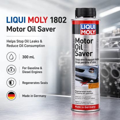 Additivo Liqui Moly per il risparmio dell'olio motore, anti-perdita, riduttore del consumo di olio, ripristina le tenute per il motore dell'auto