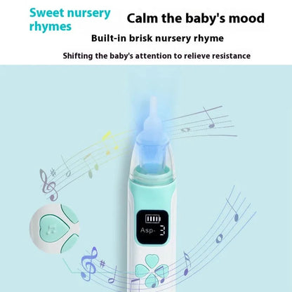 Aspiratore Nasale Elettrico per Bambini in Silicone con Aspirazione Regolabile, Sicuro, Pratico e Silenzioso
