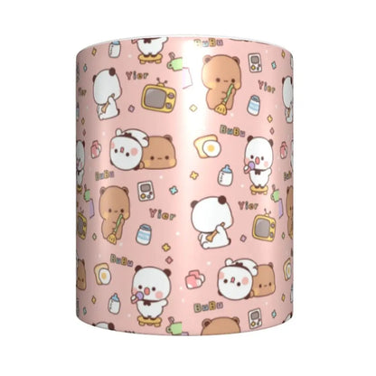 Tazze personalizzate per coppia Bubu Dudu Panda e Brownie Bear Tazza da caffè per tè al latte in ceramica fai-da-te