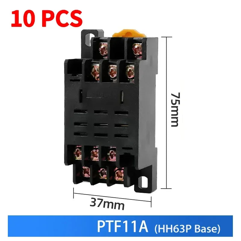 10 pz per relè di controllo miniaturizzati all'ingrosso piccolo relè intermedio AC 12V DC C24 AC220 HH52P HH53P HH54P HH62P HH63P HH64P
