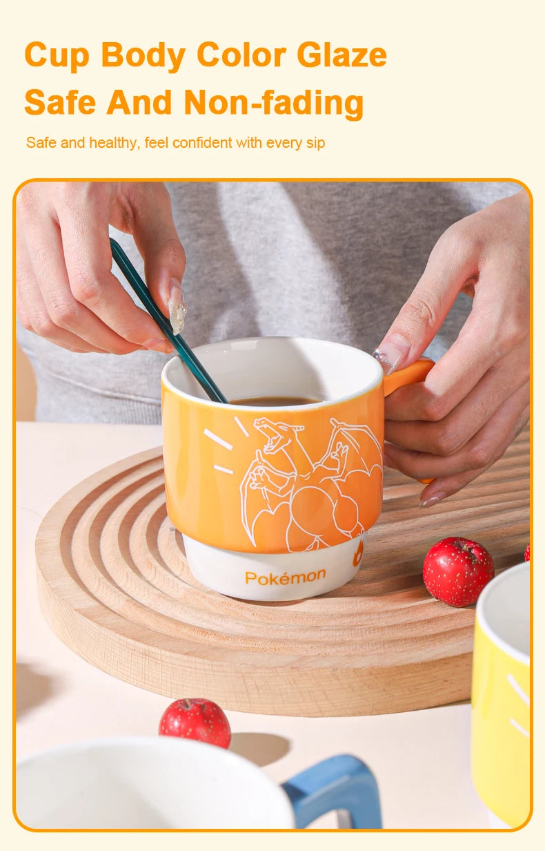 Tazze in Ceramica Pokémon SHUNXIANG, Impilabili, per Caffè, Latte, Tè, Colazione e Succhi, per Bambini