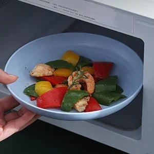 Set di 5 piatti colorati in paglia di grano, piatto per verdure, piatto per frutta, piatto da insalata in stile nordico, stoviglie, piatto in plastica per uso domestico