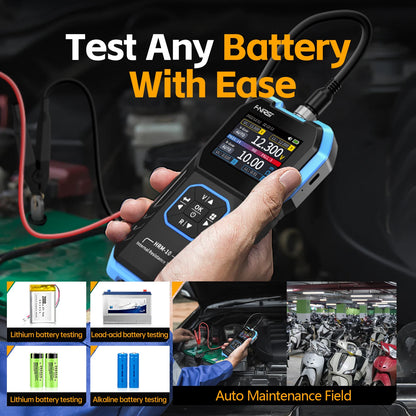 FNIRSI HRM-10 Tester di resistenza interna di tensione della batteria 18650 Tester di condensatori per batterie per auto con piombo al litio acido AC ad alta precisione