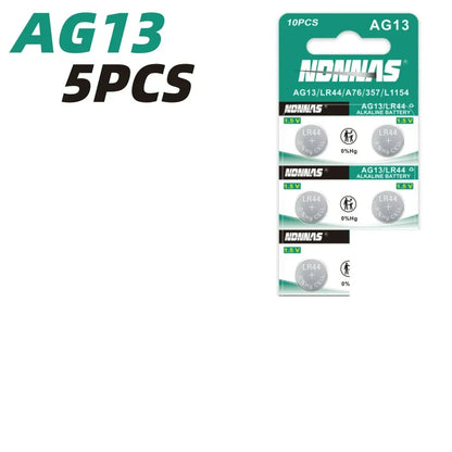 2-100PCS LR44 Batteria AG13 357 303 SR44 L1154F A76 Batterie a bottone per orologi Misuratore di glicemia nel sangue Giocattoli Libri musicali