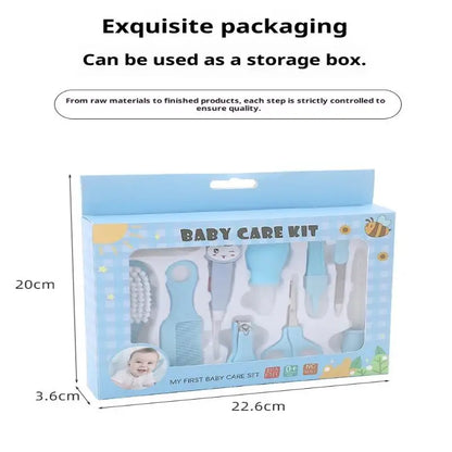 Set di 13 Pezzi per la Cura del Bambino, Kit Portatile per Toelettatura e Cura delle Unghie
