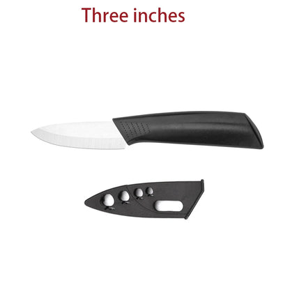 Coltello in ceramica da 3/4/5 pollici resistente all'ossidazione e senza ruggine, con custodia, portatile, per la preparazione di alimenti per neonati e bambini.