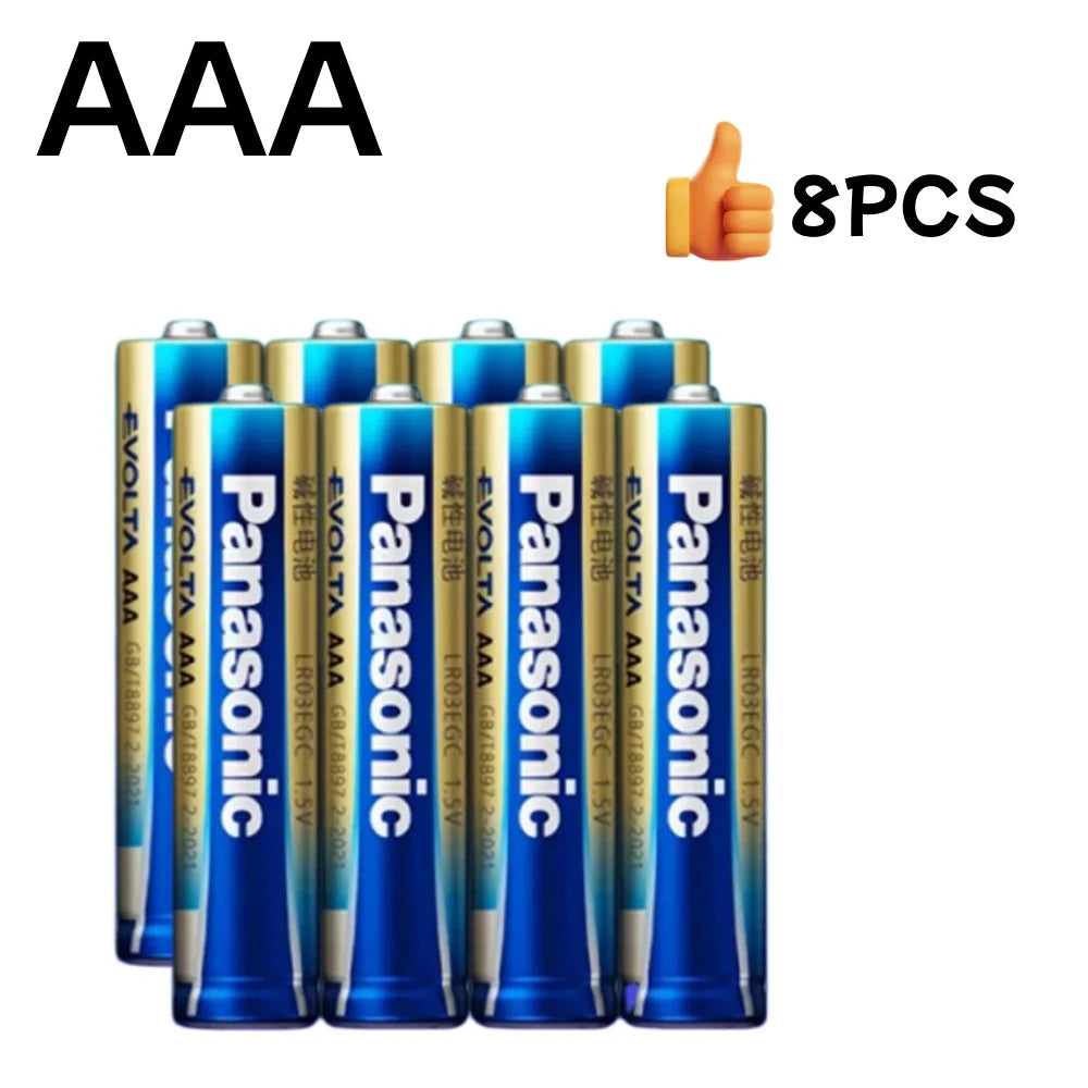 Panasonic 1.5V AA AAA # Batteria Alcalina Evolta LR6 LR03 a Lunga Durata Anti-Perdita per Serrature Intelligenti, Telecomandi e Giocattoli