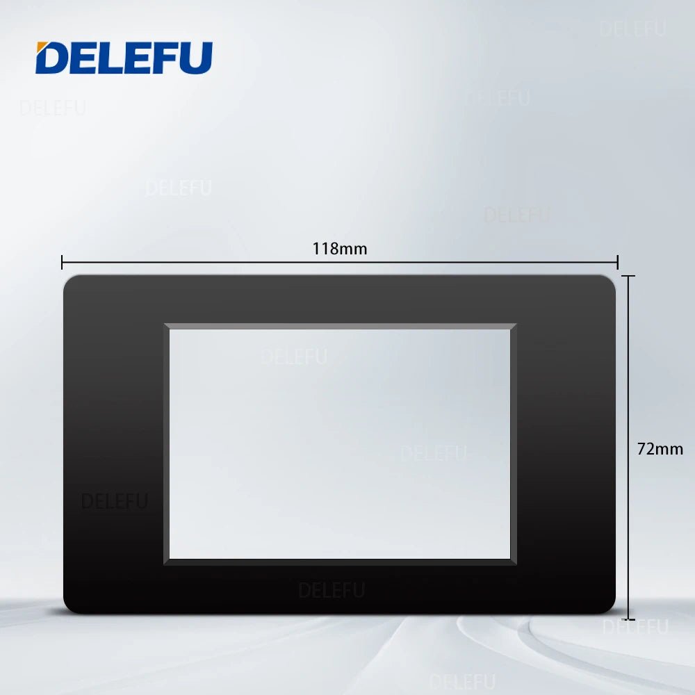 DELEFU Presa Italiana Fai-da-te con USB Tipo C, Interruttore Campanello, 45A 20A, per Tende, Telefono, CAT5, TV, HDMI, SAT, Nera