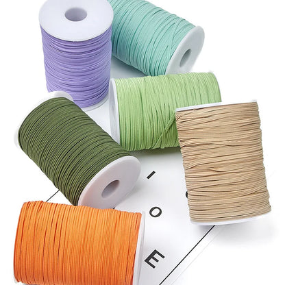 3mm 6mm Elastico colorato Elastico per cucire Nastro elastico Elastico in spandex Fascia per cucire Tessuto Accessori per indumenti fai da te 10 anni
