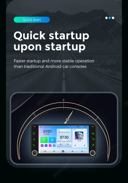 MEKED Autoradio Linux 7 Pollici con CarPlay Wireless e Android Auto per Toyota Yaris Corolla RAV4 Avensis Aygo Prius, Lettore Multimediale Universale 4K con Schermo per Telecamera Posteriore