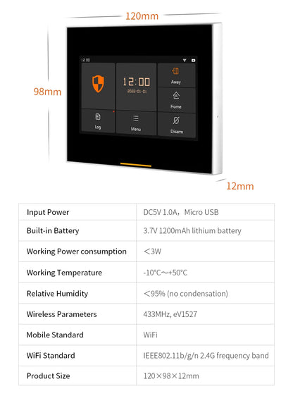Staniot WiFi versione Tuya kit di sistemi di allarme di sicurezza domestica Wireless WiFi intelligenti compatibili con Alexa e G