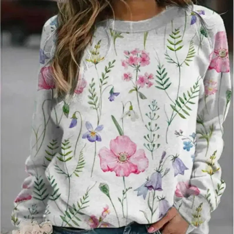 Autunno Paesaggio 3D Stampa Felpe Maniche Raglan da Donna Eleganti Felpe Casual Y2k Pullover Harajuku Magliette E Camicette Abbigliamento Femminile