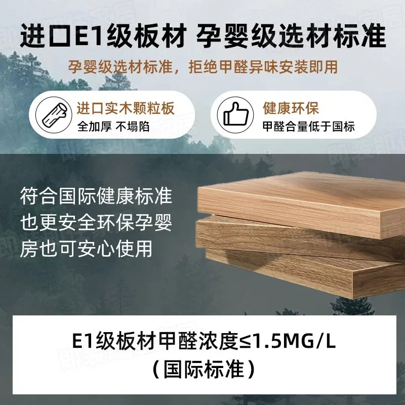 Armadio in stile crema per camera da letto, facile da montare, ideale per piccoli appartamenti, armadio in legno, mobile contenitore per stanze in affitto.