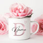 Tazza personalizzata Iniziale a cuore con nome Tazza da caffè Tè personalizzato Tazze di cioccolata calda Sposa Damigella d'onore Regali per la festa della mamma per lei