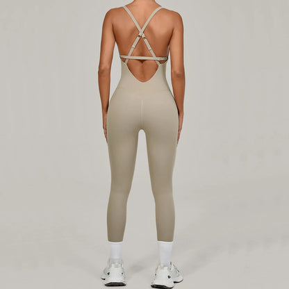 Regolabile Indietro Fitnes Donna Body Corsetto Yoga Set Push Up Palestra Tuta intera Tuta da allenamento Abbigliamento attivo femminile XP274