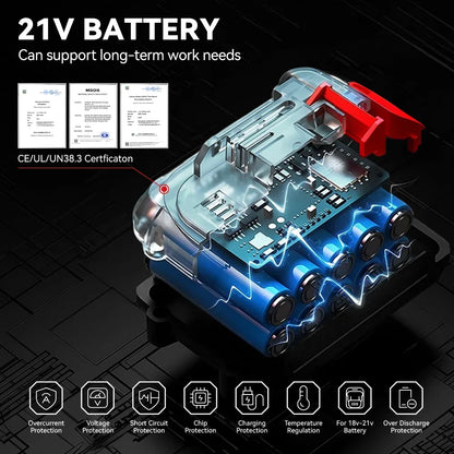 Trapano elettrico brushless ONEVAN 1500W, avvitatore a batteria, martello perforatore per lavorazione del legno, utensile elettrico compatibile con batteria Makita 18V.