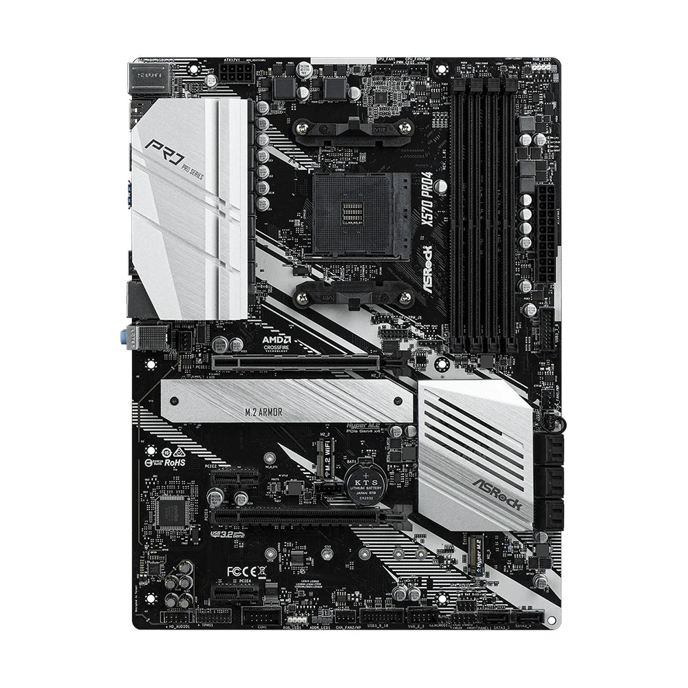 Scheda Madre Gaming ASRock X570 PRO4 Socket AM4 PCIe 4.0 M.2 USB3.2 Supporto Ryzen 7 5800X 5600X 3700X DDR4 ATX