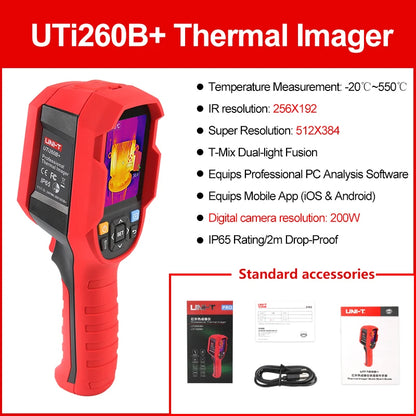 UNI-T UTI260B UTI260A Termocamera 256X192 Pixel Termocamera UTI260B + Circuito PCB Test tubi di riscaldamento a pavimento