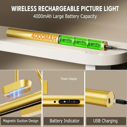 4000mAH Pittura Immagine Luce Ritratto con telecomando Soggiorno Lampada da parete senza fili Display artistico Batteria ricaricabile