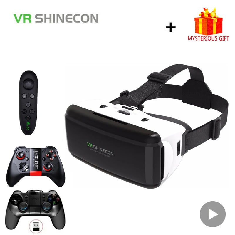 VR Shinecon Casque Casco 3D Occhiali di Realtà Virtuale Aumentata Per iPhone Smartphone Android Smart Phone Goggle Mobile Viar Gioco