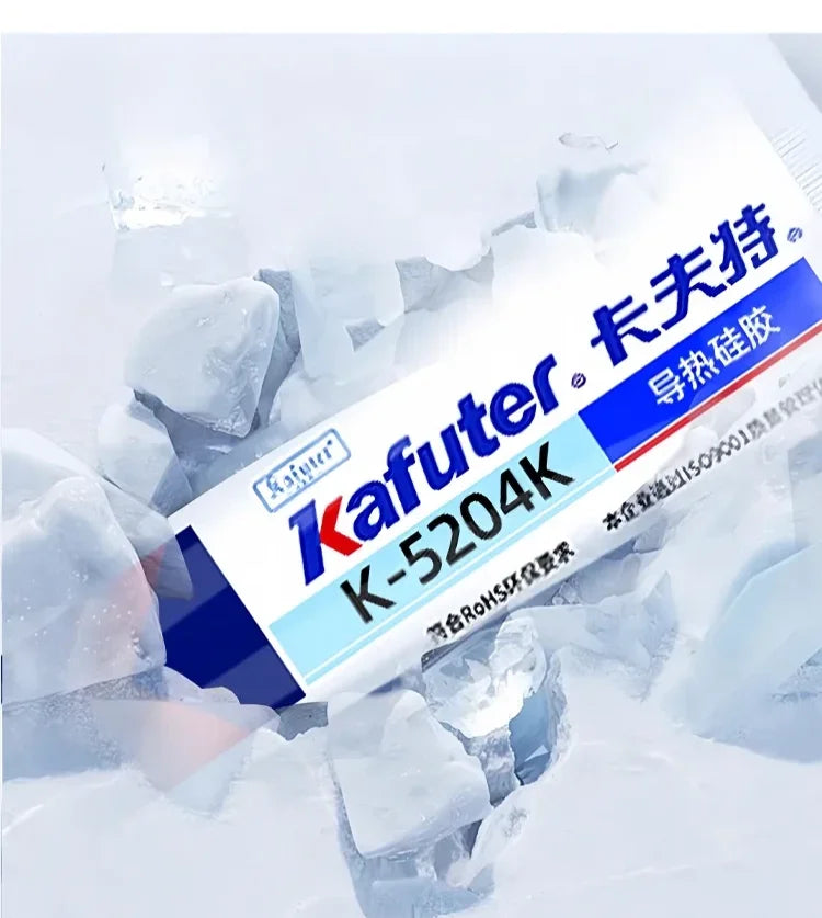 Pasta Termica in Silicone KAFUTER K-5203 K5204 K5205 K5207, Composto Conduttivo ad Alta Temperatura per Dissipatori di Calore ed Elettronica